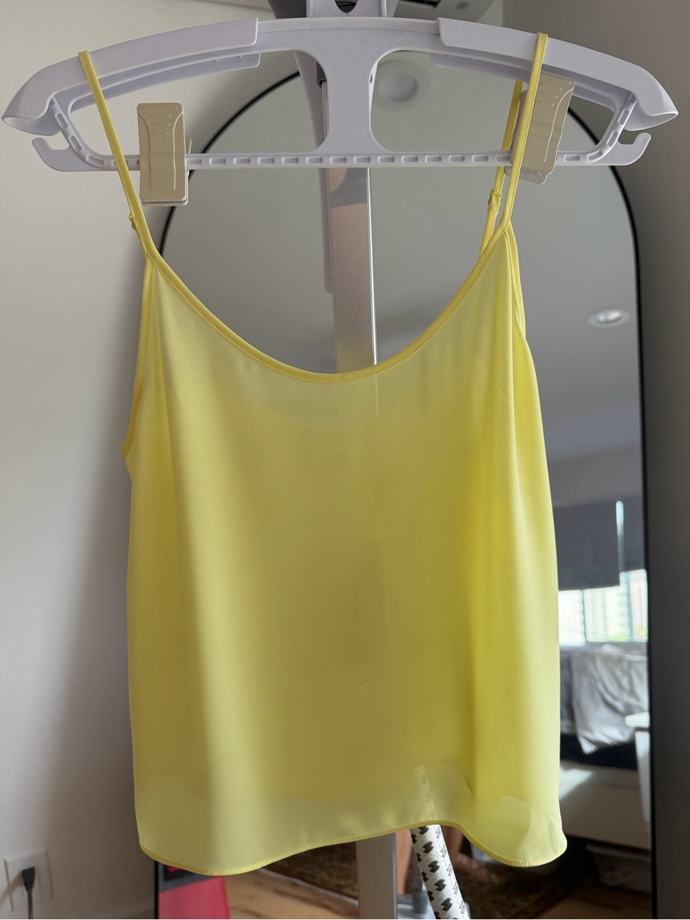 Vince Yellow Silk-Look Spaghetti Strap Camisole